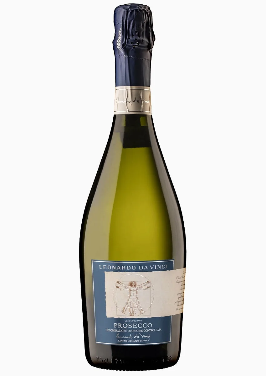 Bottiglia di Prosecco, collezione Leonardo da Vinci