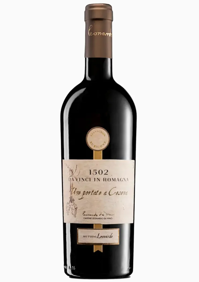 Bottiglia di Uve portate a Cesena, Sauvignon, collezione 1502 Da Vinci in Romagna