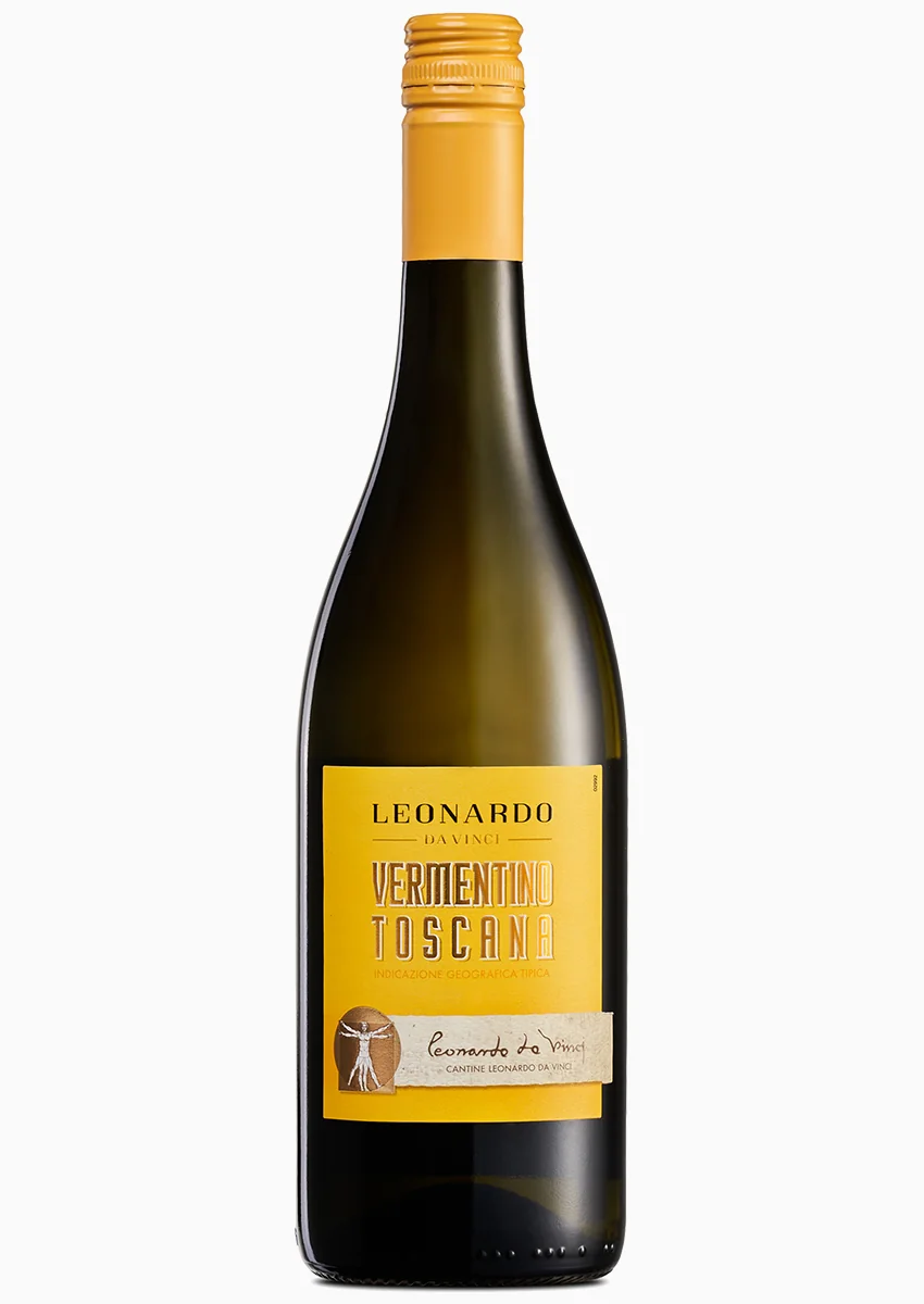 Bottiglia di Vermentino, collezione Leonardo da Vinci